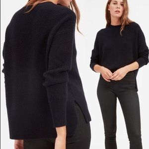 Everlane Waffle Knit Cashmere Square Crew Sweater
